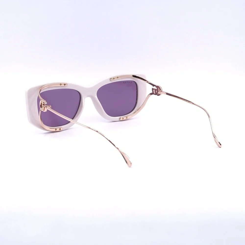 NWT Gucci GG1566S-003-55 Ivory Cat Eye 55mm Sunglasses